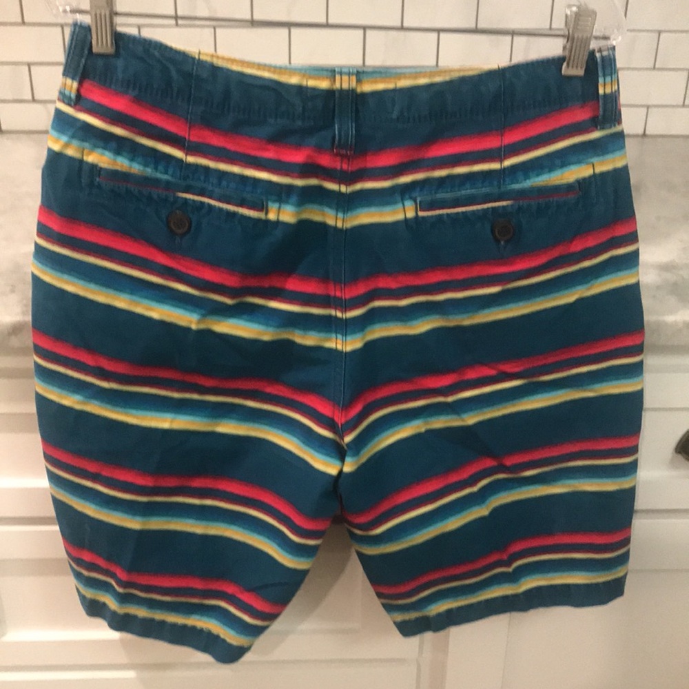 Vintage Arizona Shorts Mens 32 Blue Denim Stripe Y2K Festival Retro Hippie - Picture 2 of 10
